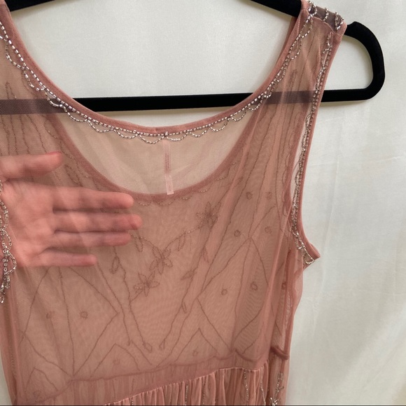 Free People Pink Beaded Embellished Slip Dress - Picture 10 of 10